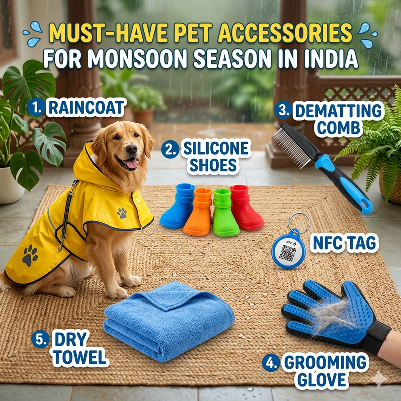 5 Must-Have Pet Accessories for Monsoon Season in India