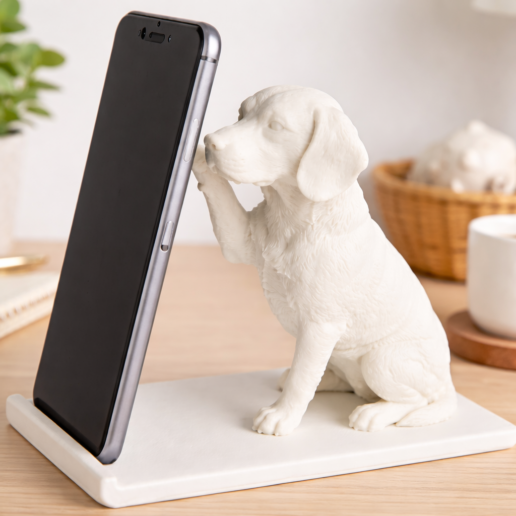 Beagle_figurine_Mobile_holder_Lifestyle_view