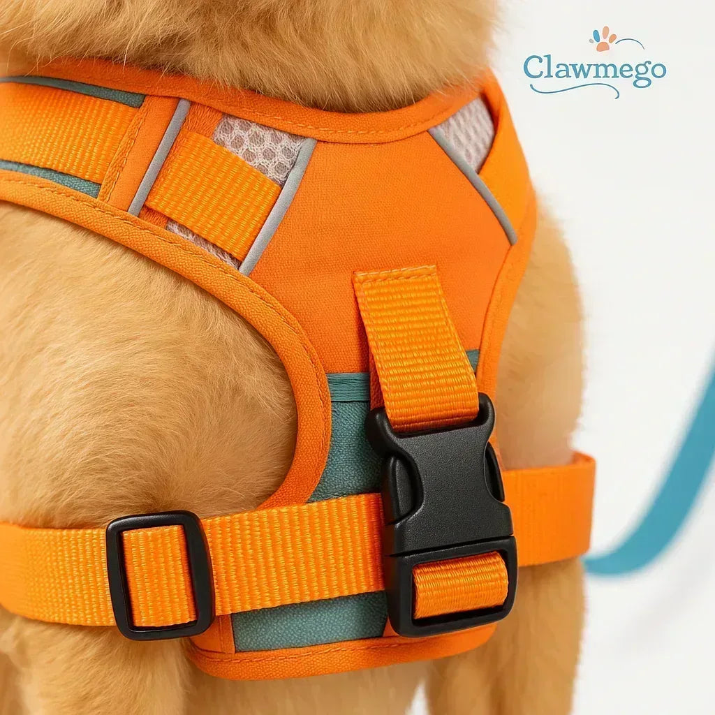 No-Pull Dog Harness, Padded Collar & Leash Combo - Clawmego