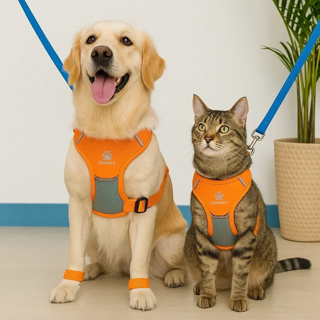 No-Pull Adjustable Dog Harness | Reflective Comfort-Fit Vest - Clawmego