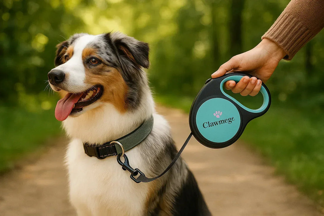 Daily Walk Starter Kit – Adjustable Dog Collar & Retractable Pet Leash - Clawmego