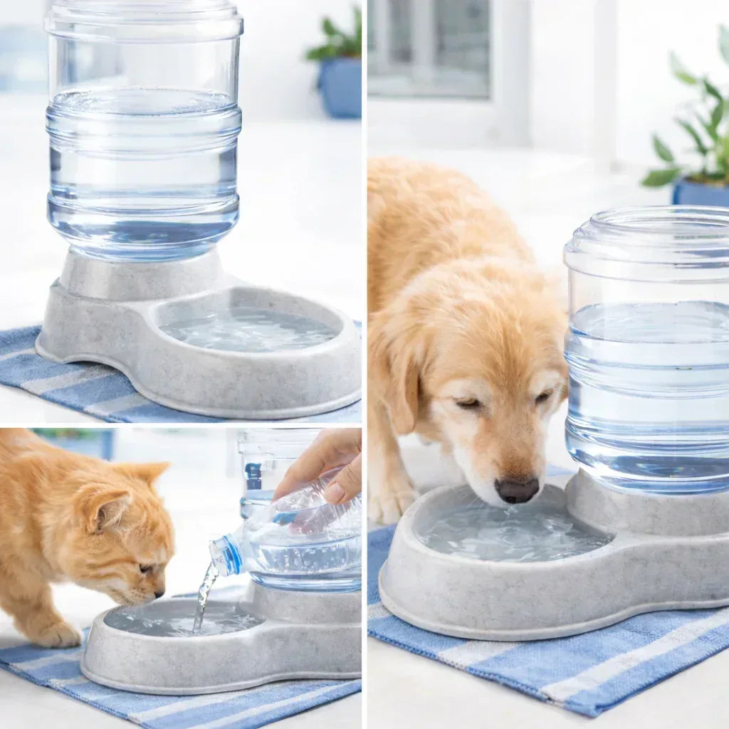 Automatic Pet Water Dispenser | Leak-Proof Gravity Bowl for Dogs & Cats Sale - Clawmego