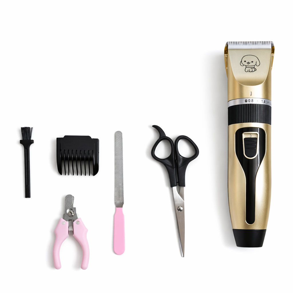 Clawmego Premium Pet Grooming & Hair Trimmer Set for Dogs & Cats