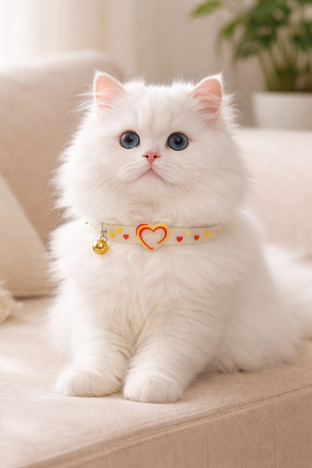 Clawmego Valentine’s Reflective Cat Collar – Adjustable Comfort Fit