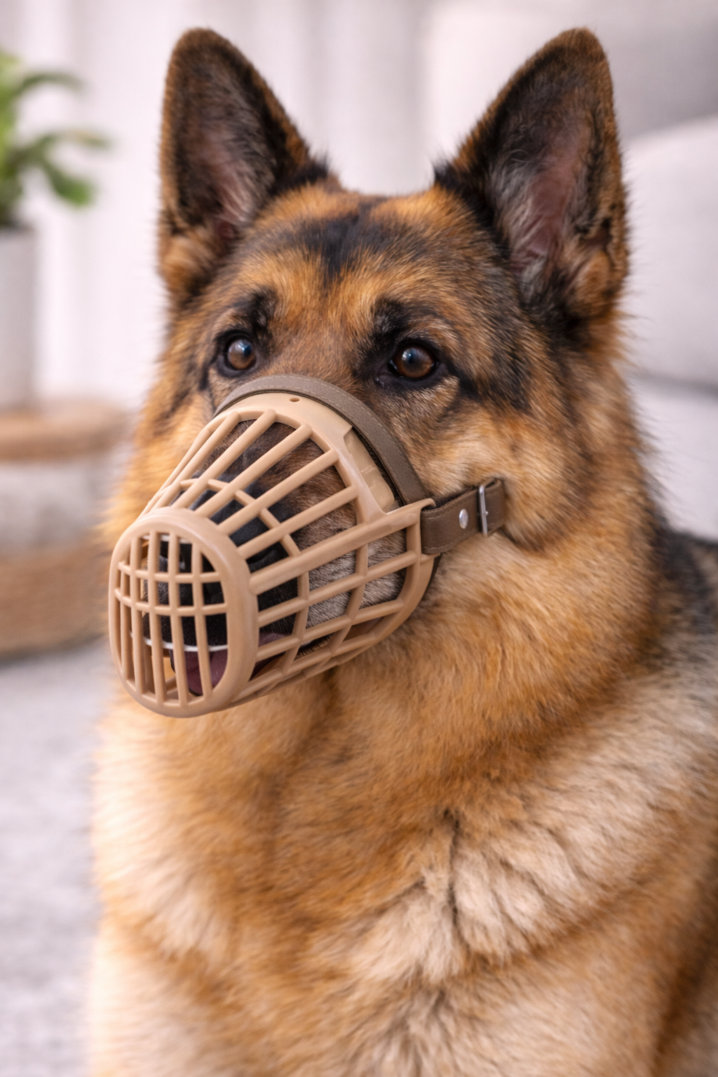 Adjustable Dog Muzzle – Breathable Basket, Comfort Fit