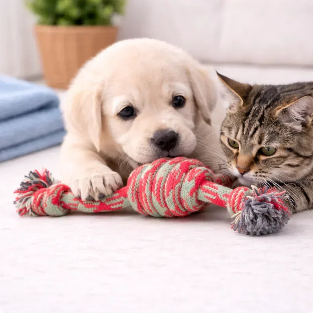 Trixie Denta Fun Playing Rope Toy – Dental Chew - Clawmego