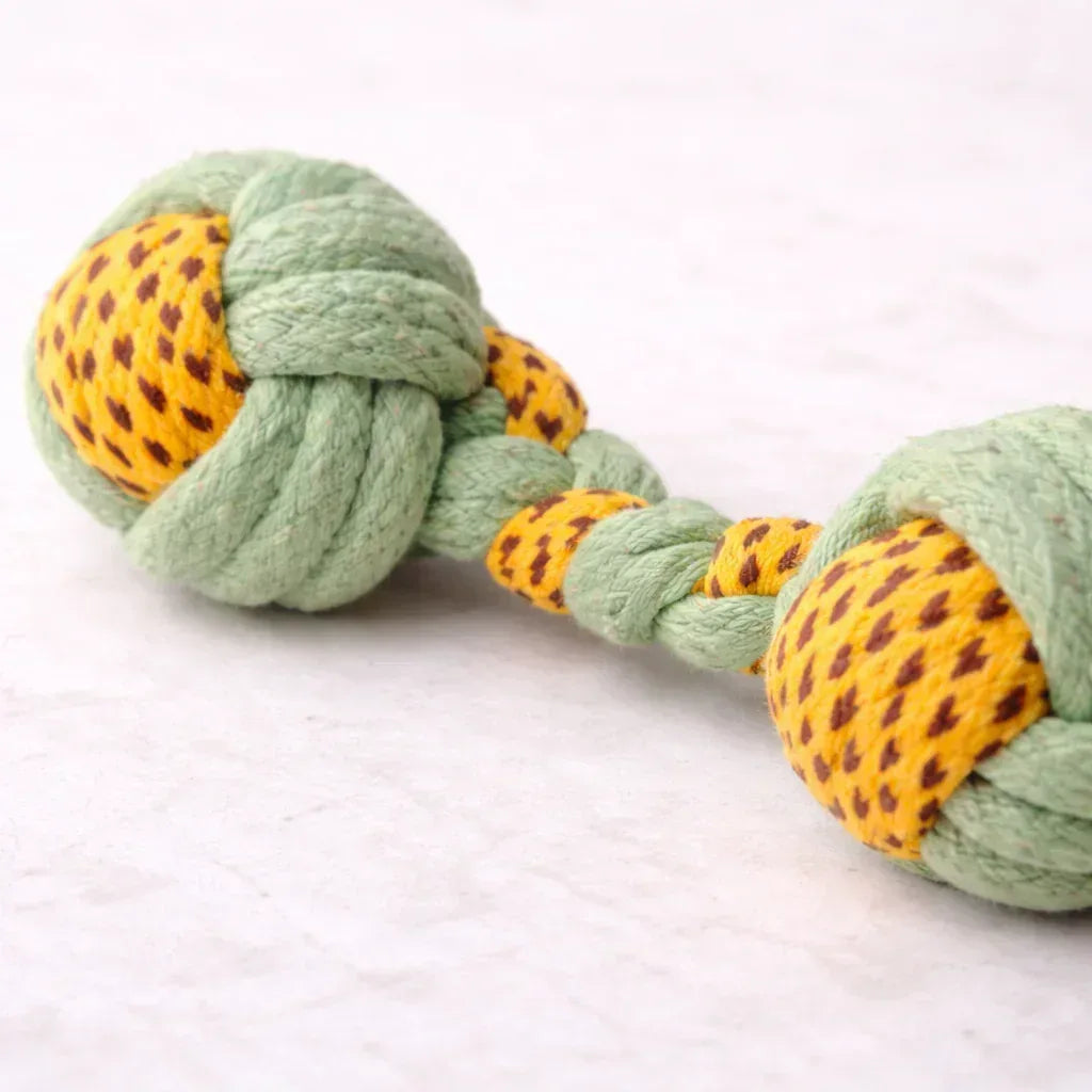 Skatrs Dumbbell Shaped Rope Chew Toy - Clawmego