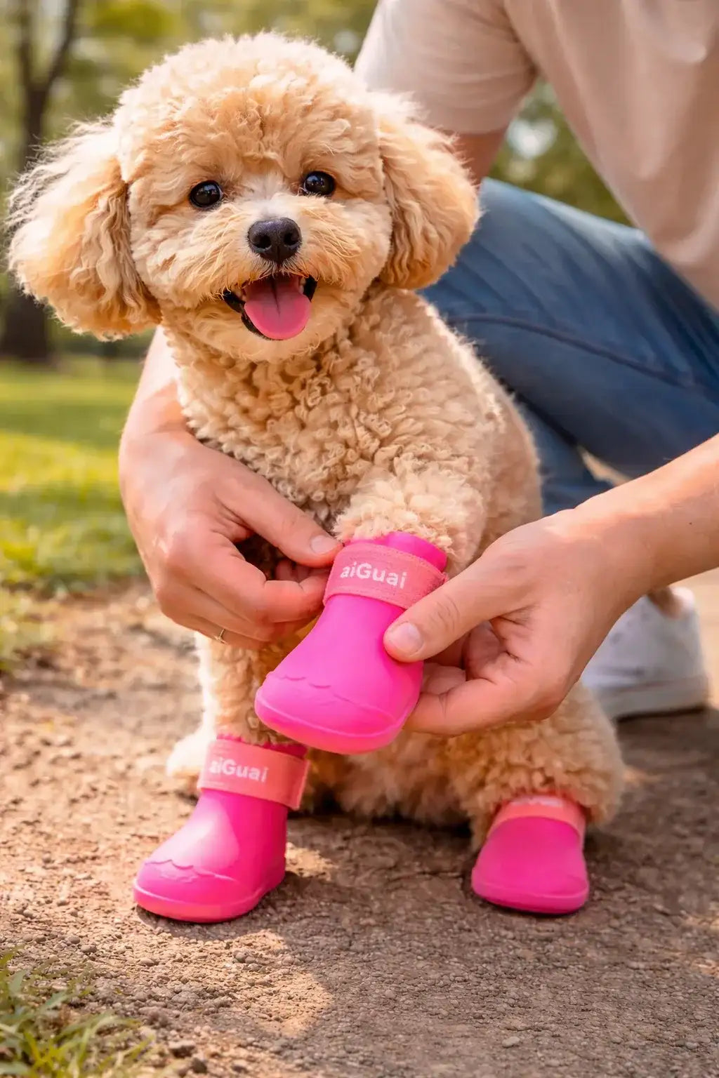 Comfort-Fit Pet Silicone Shoes | Adjustable, Waterproof, Anti Slip