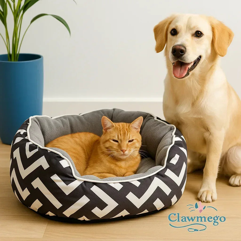 Ultra Soft Dog & Cat Bed – Plush Comfort & Washable - Clawmego