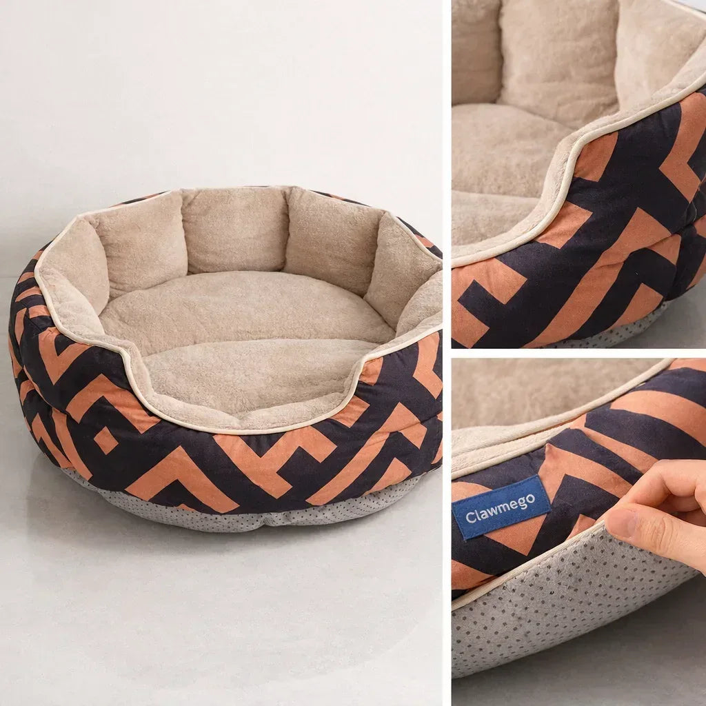 Ultra Soft Dog & Cat Bed – Plush Comfort & Washable - Clawmego