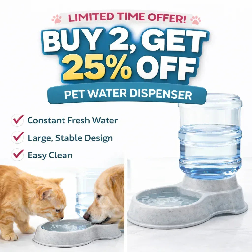 Automatic Pet Water Dispenser | Leak-Proof Gravity Bowl for Dogs & Cats Sale - Clawmego