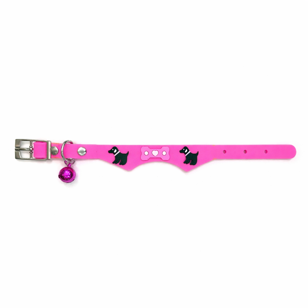 Adjustable Soft Silicone Cat/Puppy Collar with Bell – Lightweight & Waterproof
