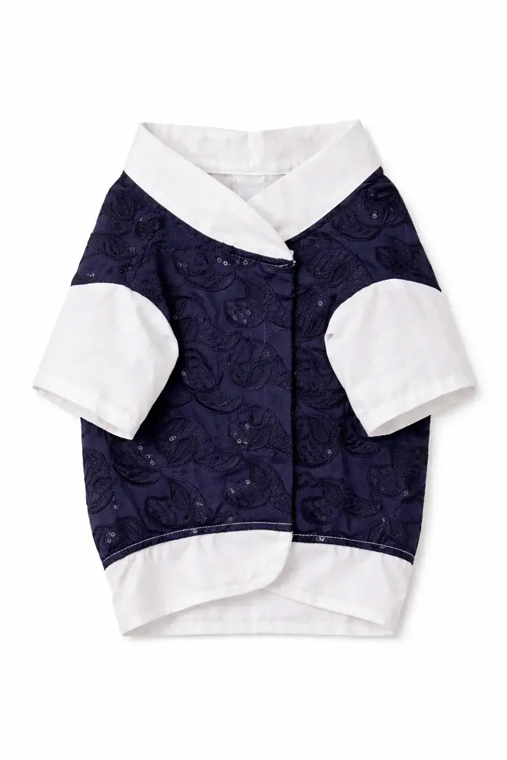 Clawmego Navy Blue Dog Kurta – Comfort Fit Festive Wear - Clawmego