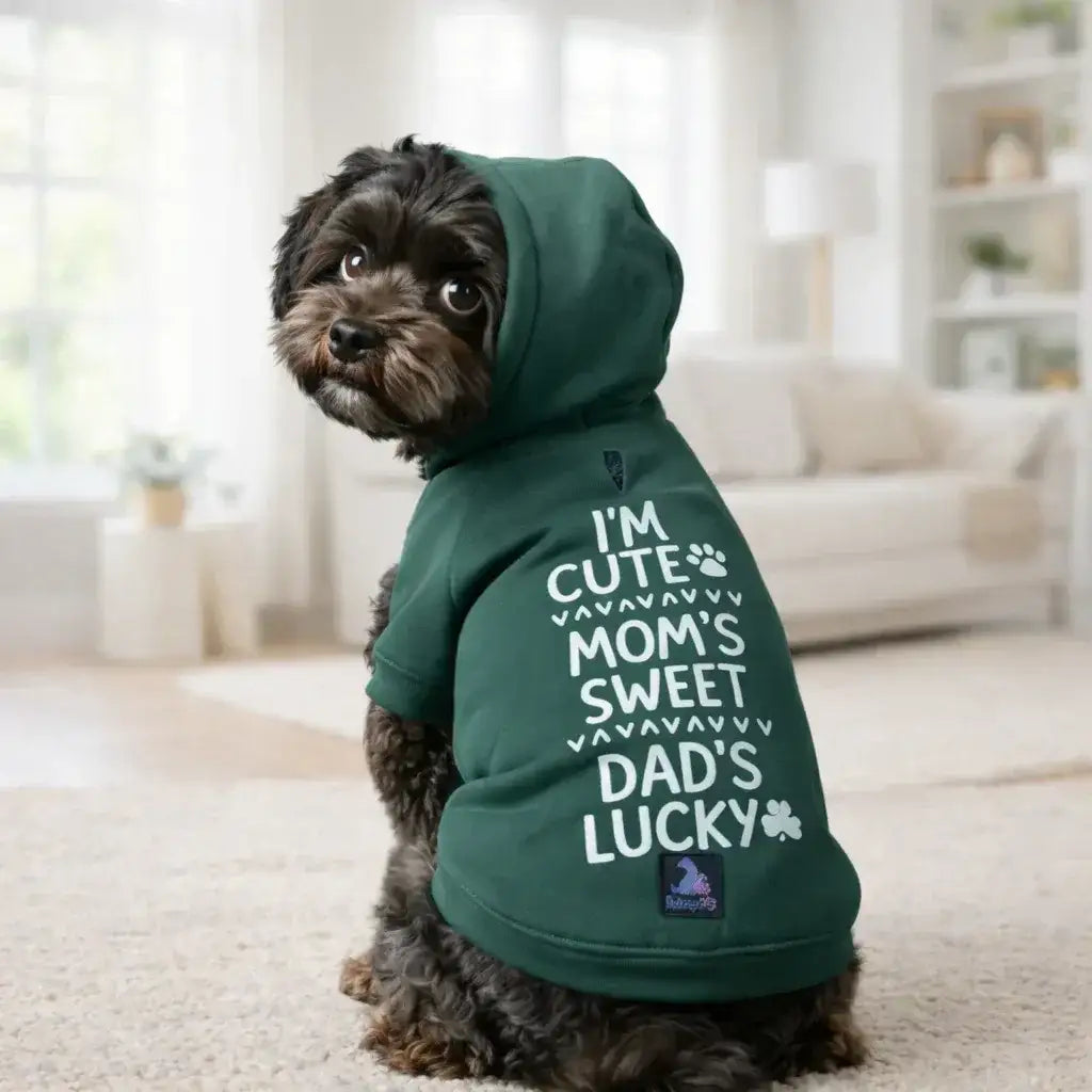 Clawmego Warm Olive Dog Hoodie – Soft Fleece Comfort Fit Pet Sweatshirt - Clawmego
