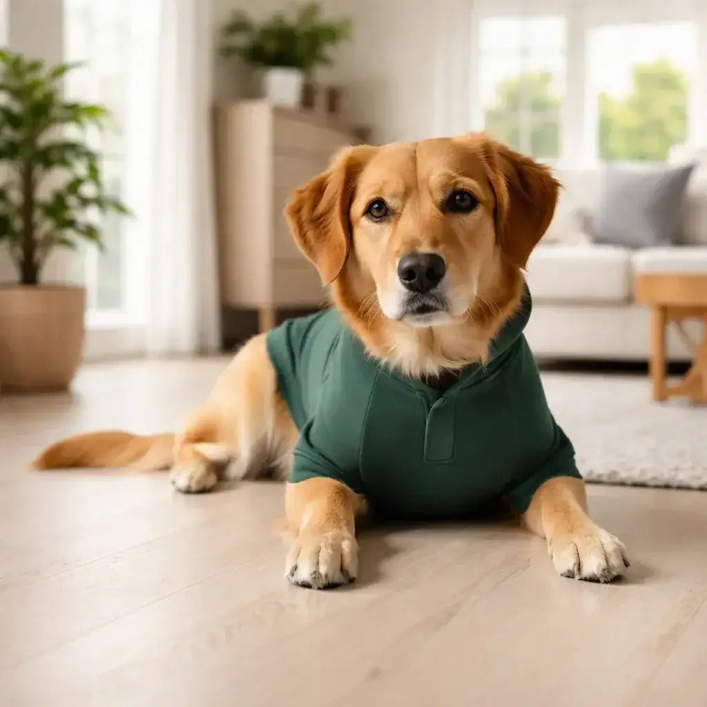 Clawmego Warm Olive Dog Hoodie – Soft Fleece Comfort Fit Pet Sweatshirt - Clawmego