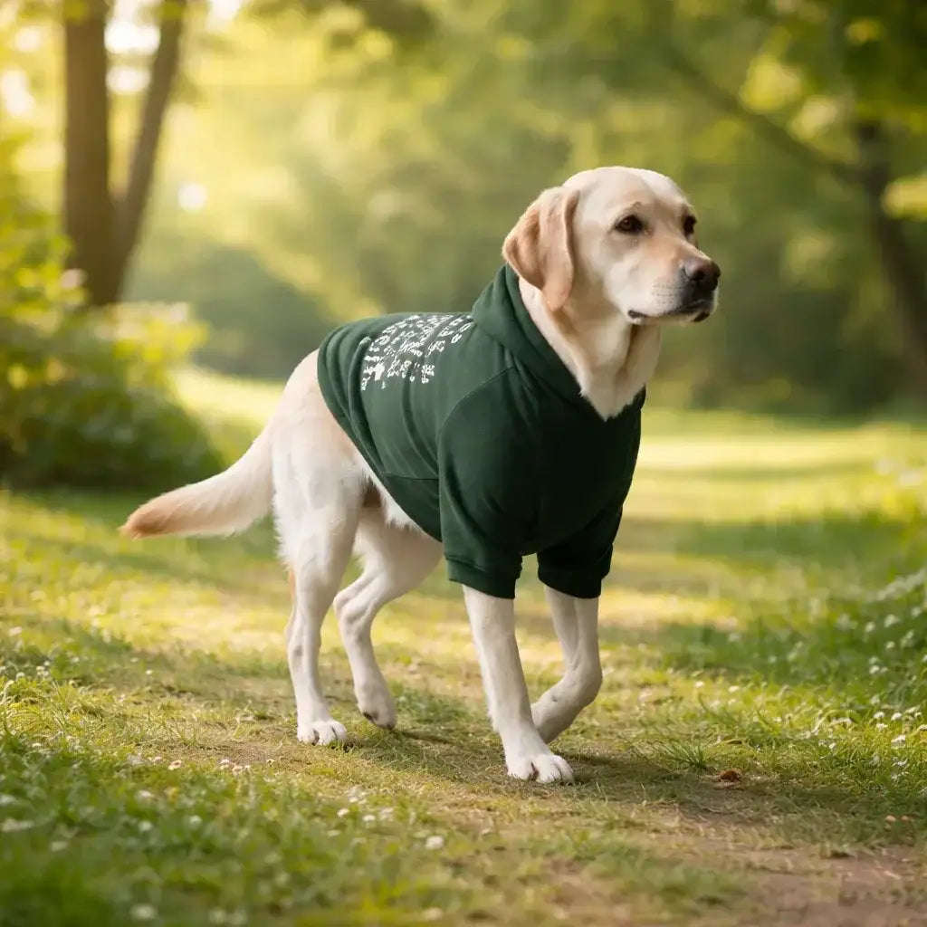 Clawmego Warm Olive Dog Hoodie – Soft Fleece Comfort Fit Pet Sweatshirt - Clawmego