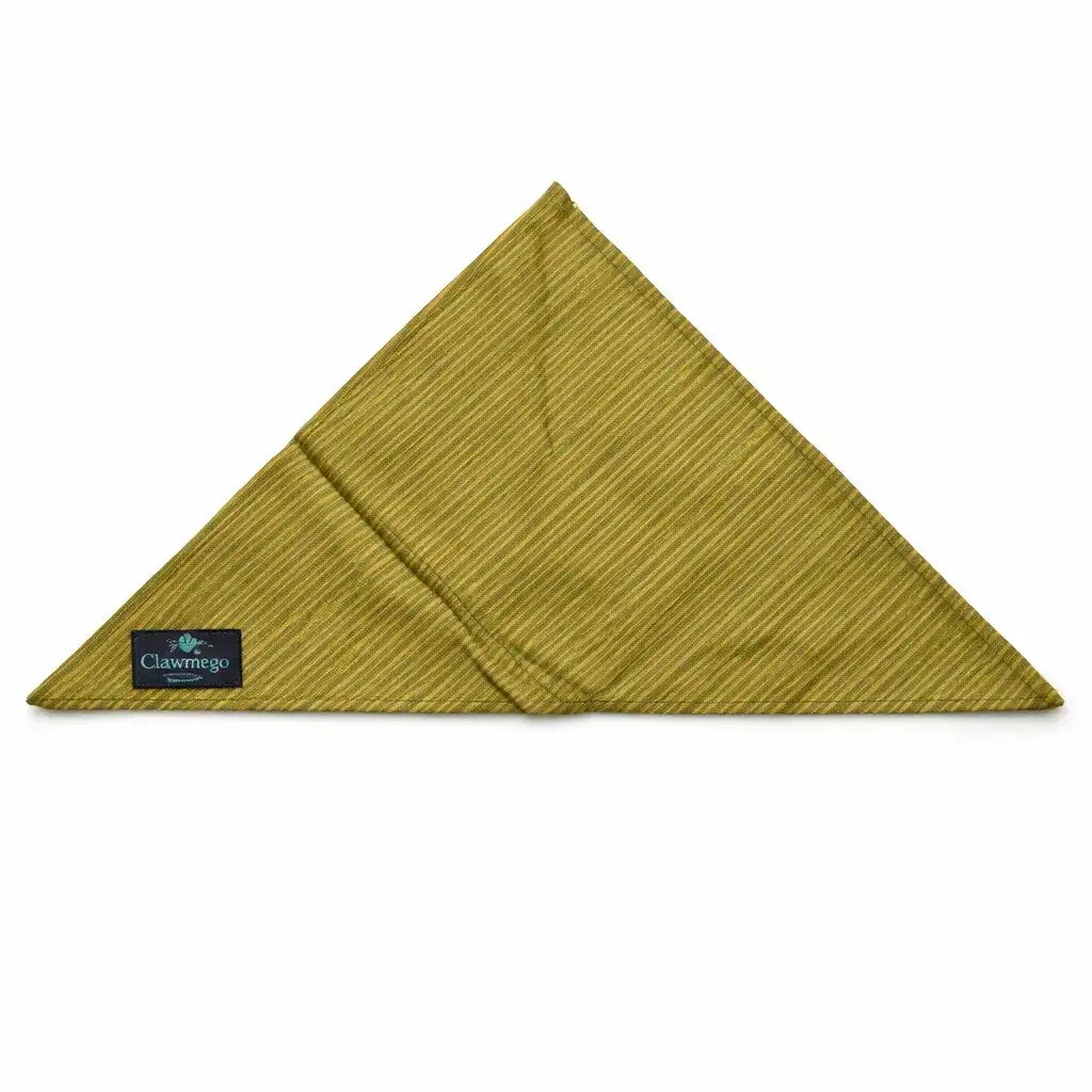 Clawmego Stylish Bandana for Dogs_Classic_Mustard Green