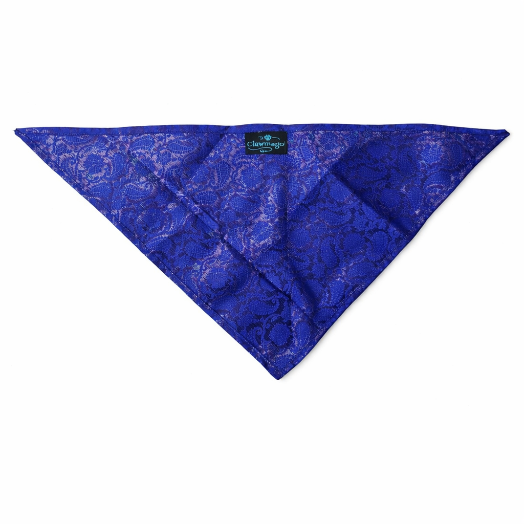 Clawmego Stylish Bandana for Dogs Luxury_Royal Blue