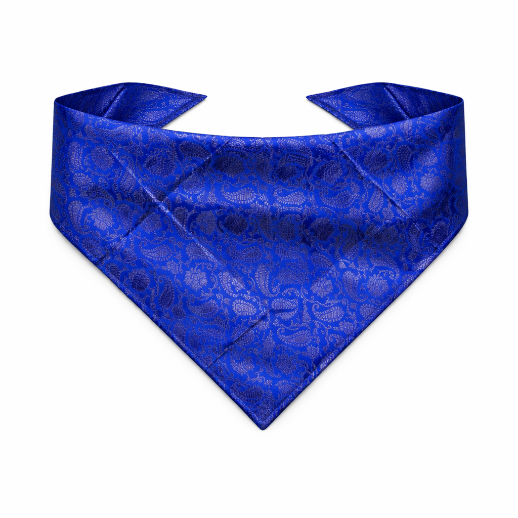 Clawmego Stylish Bandana for Dogs Luxury_Royal Blue