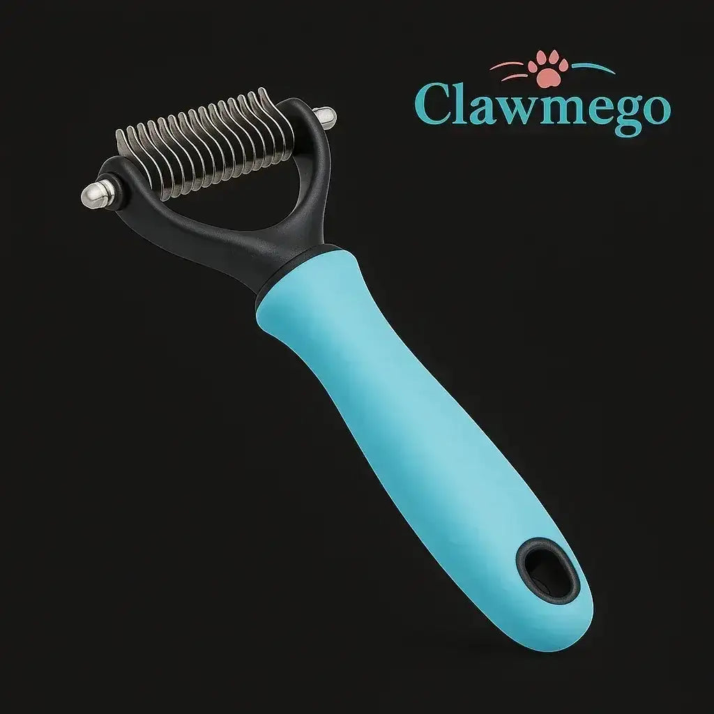 Dematting Comb for Dogs & Cats – Dual-Sided Grooming Brush for Easy, Gentle Fur Detangling - Clawmego