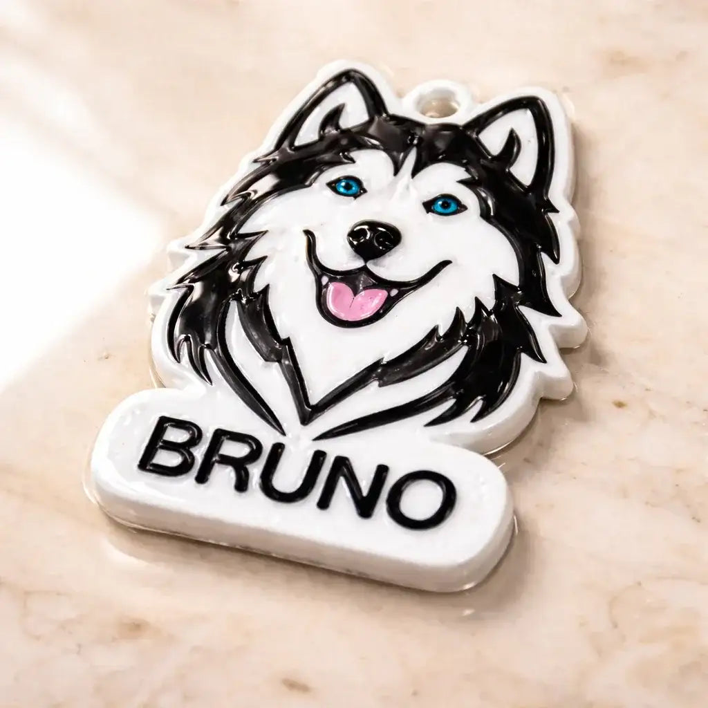 Clawmego NFC Taggo Custom Husky dog pet-ID tag