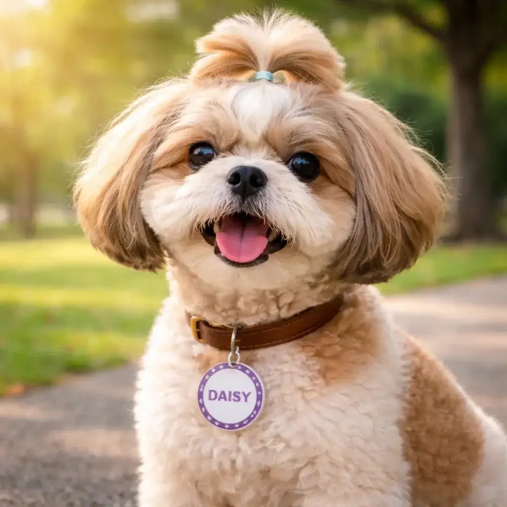 Clawmego NFC Taggo Custom floral pet-ID tag