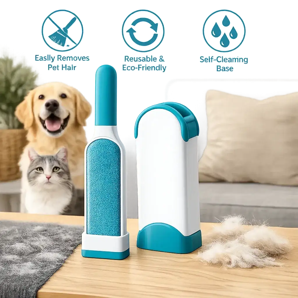 Clawmego Pet fur Remover – Reusable Brush for Dogs & Cats