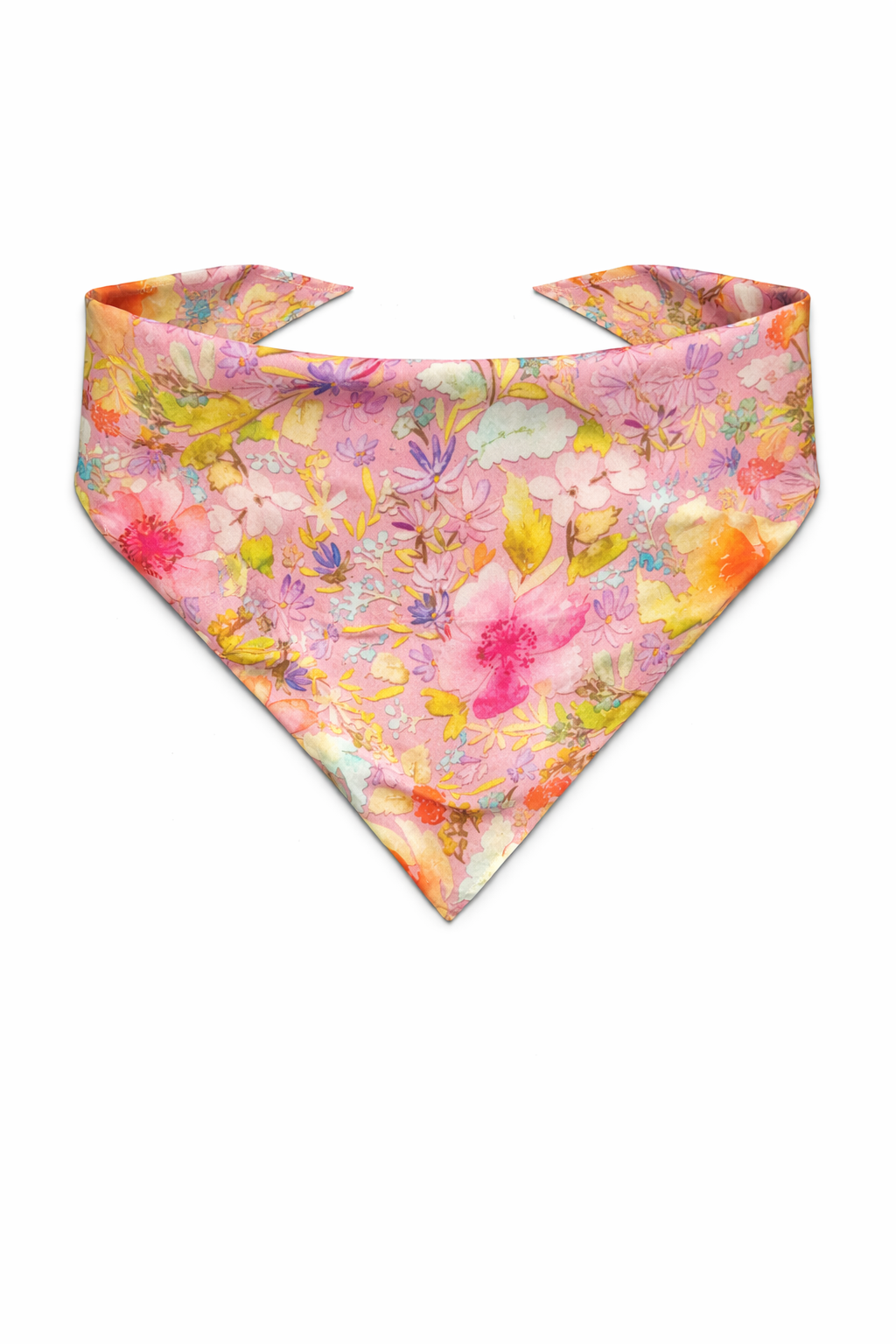 Clawmego Premium Pet Bandana for Dogs_Cute Pastel Floral Accents in Pink