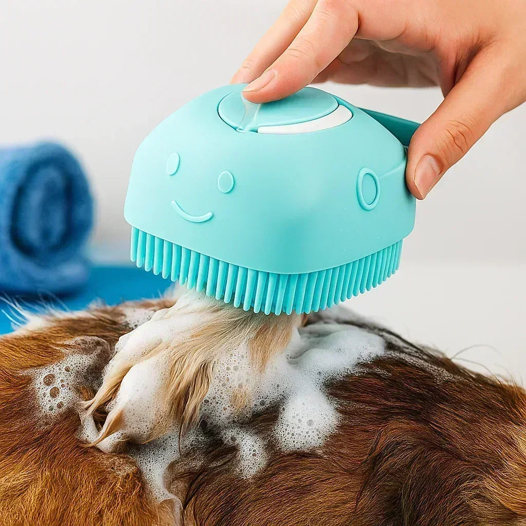 Premium 6-in-1 Pet Grooming Kit – Bath Brush, Comb & Nail CareBath and Groom Combo - Clawmego