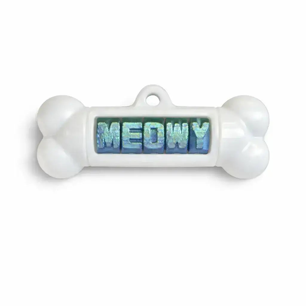 Clawmego Taggo Iridescent bone shape tag