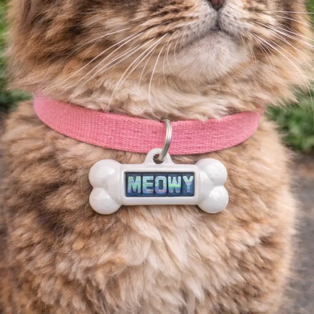 Clawmego Taggo Iridescent bone shape tag