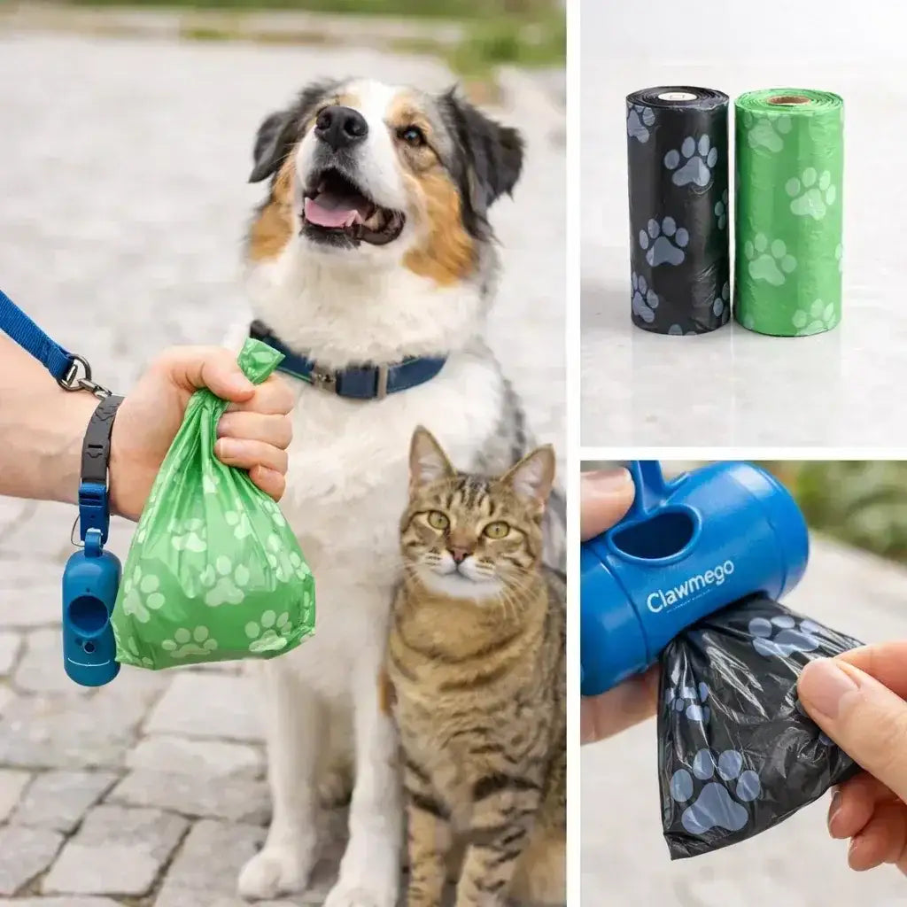 Dog Poop Bags Pack of 3 – Leakproof & Durable Waste Bags - Clawmego