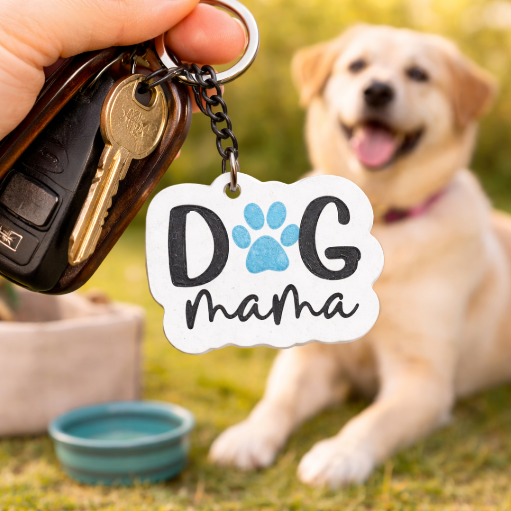 Keychain with DOG mama