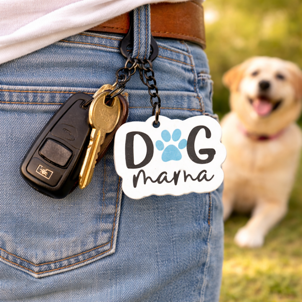 Keychain with DOG mama