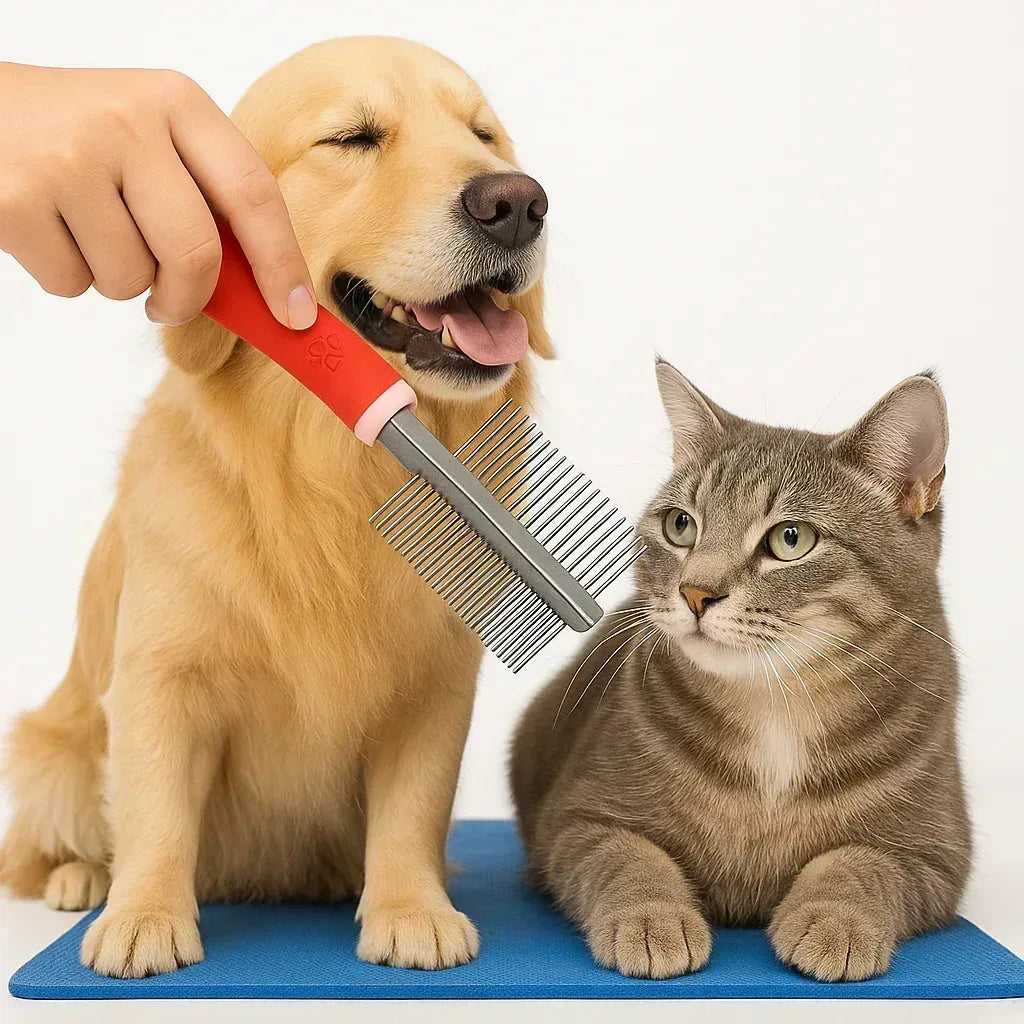 Premium 6-in-1 Pet Grooming Kit – Bath Brush, Comb & Nail CareBath and Groom Combo - Clawmego