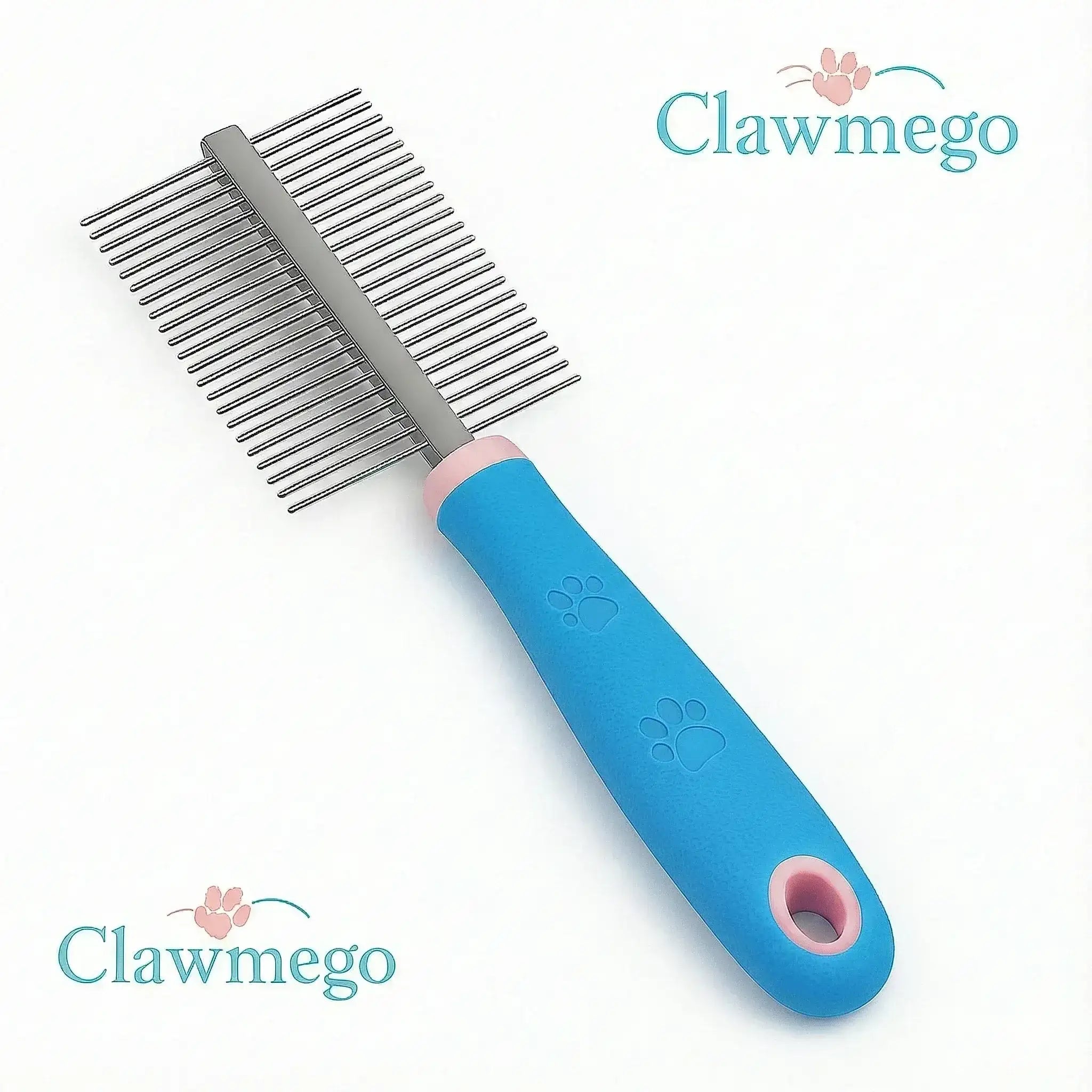 Double-Sided Pet Grooming Comb – Anti-Tangle Stainless Steel Brush - Clawmego