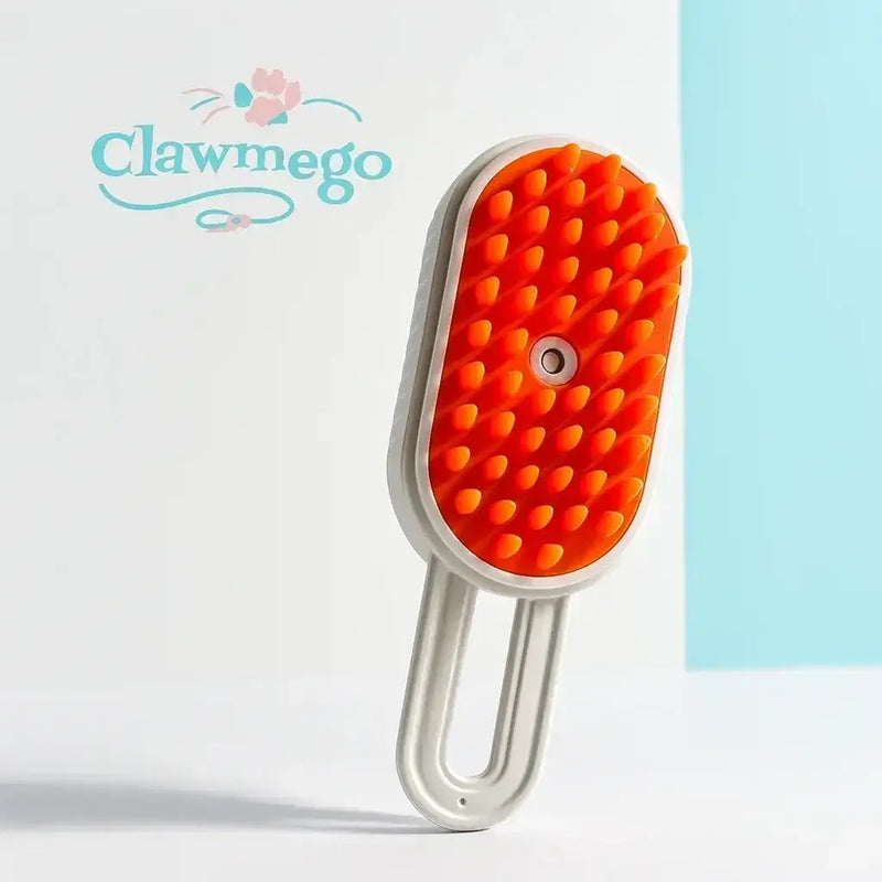 Electric Steam 3-in-1 Pet Brush – Massage & Hair Shedding Removal - Clawmego