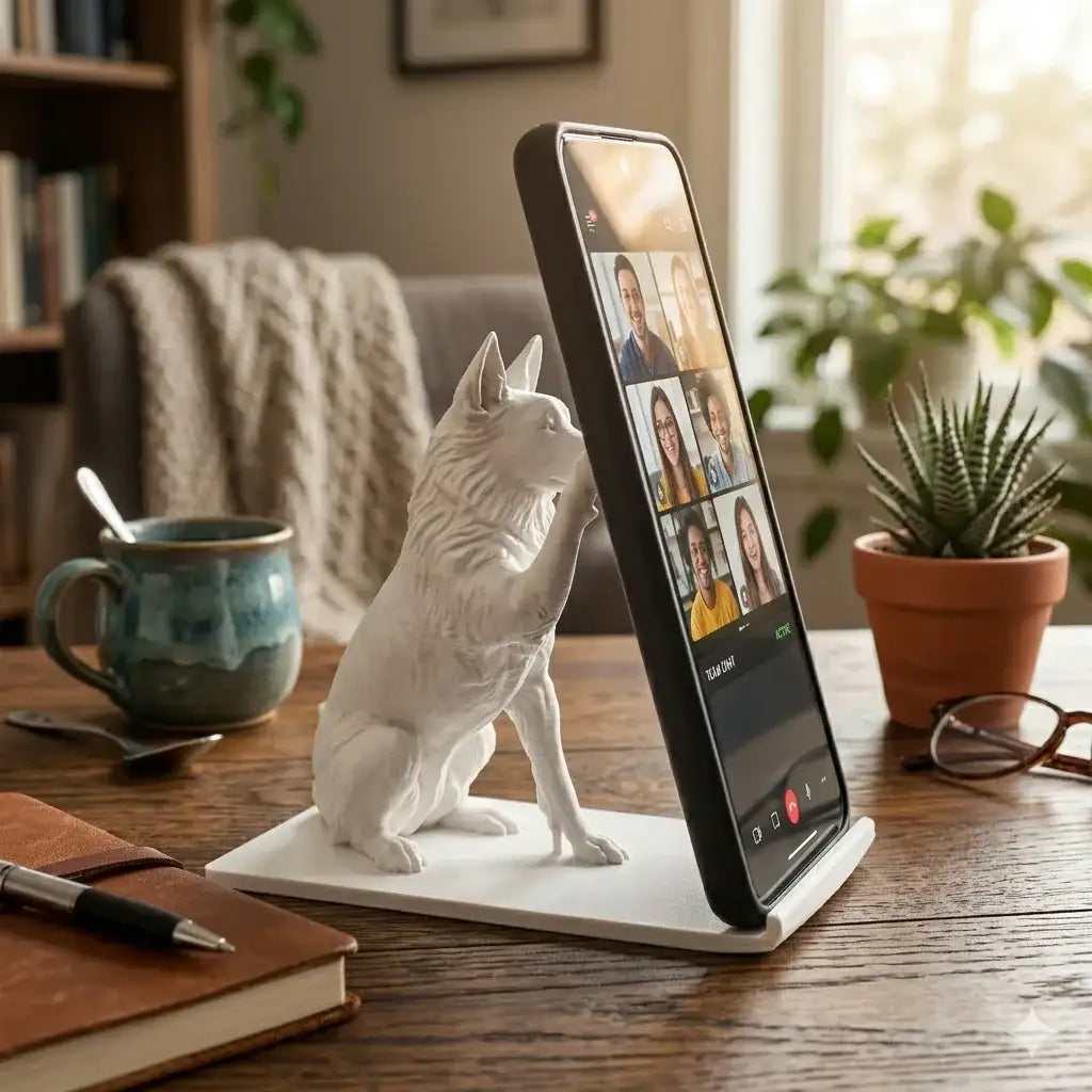 German Shepherd_figurine_mobileholder_Lifestyle View