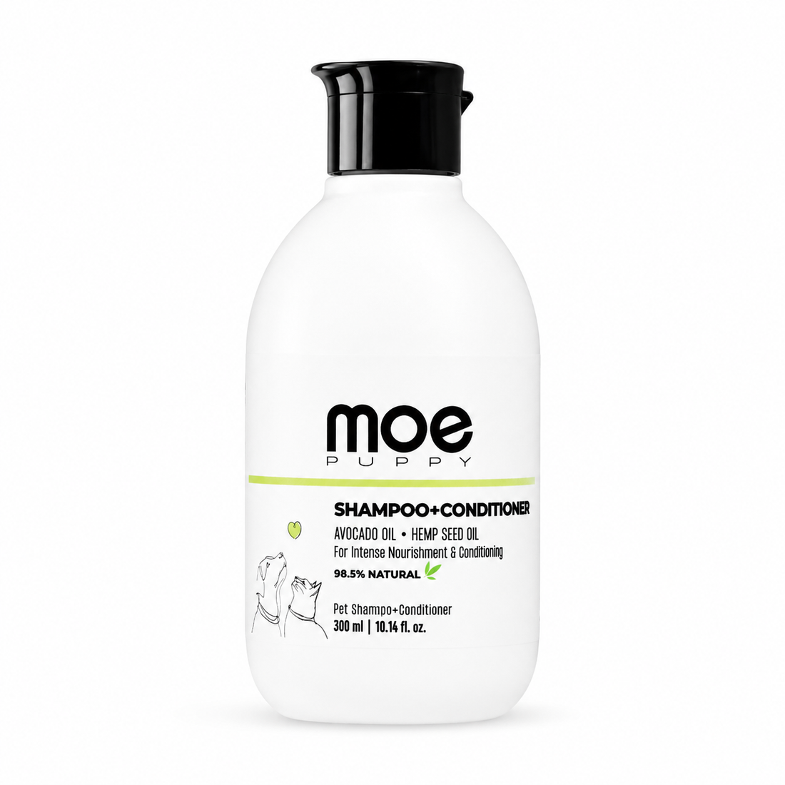 Moe Puppy 2-in-1 Shampoo & Conditioner for Dogs & Cats 300ml