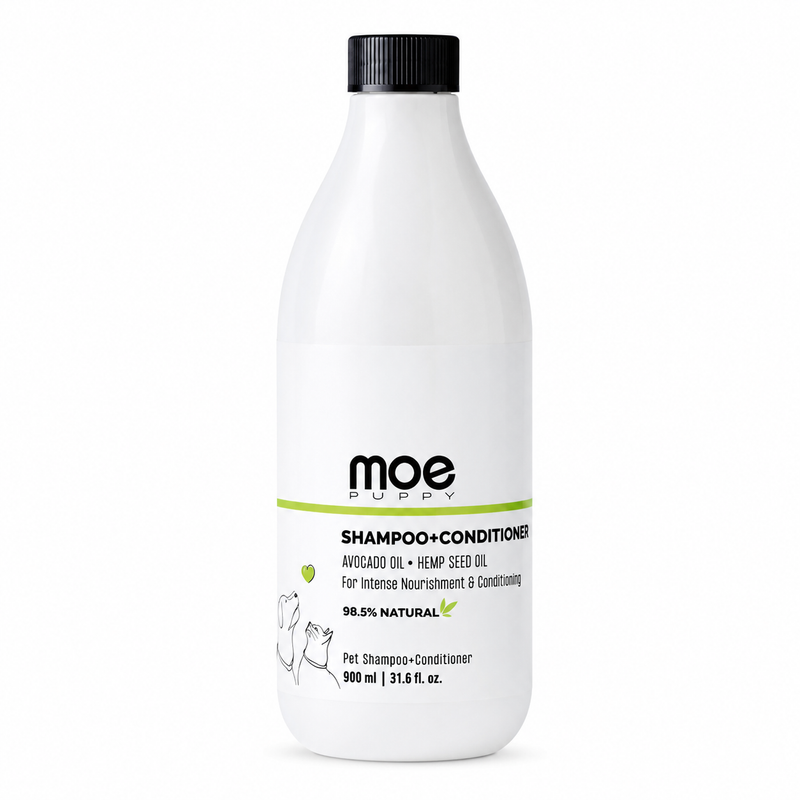 Moe Puppy 2-in-1 Shampoo & Conditioner for Dogs & Cats 900ml
