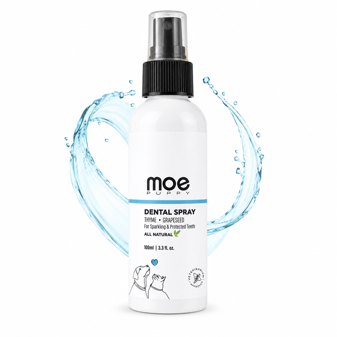 Moe Puppy Dental Spray for Dogs & Cats – Fresh Breath & Oral Care