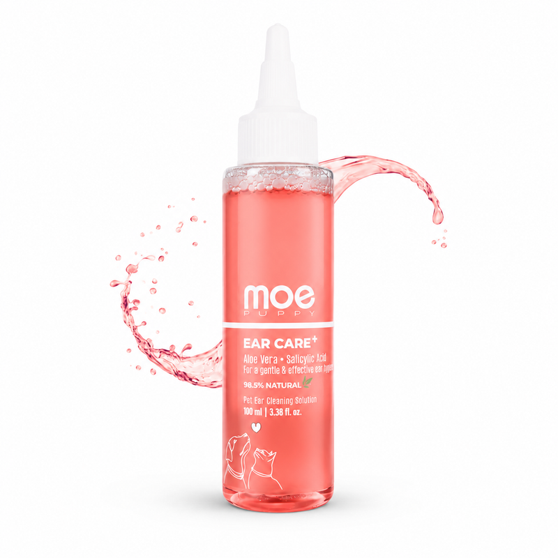 Moe Puppy Ear Care+ Dog Ear Cleaner – Gentle Ear Cleaning Solution