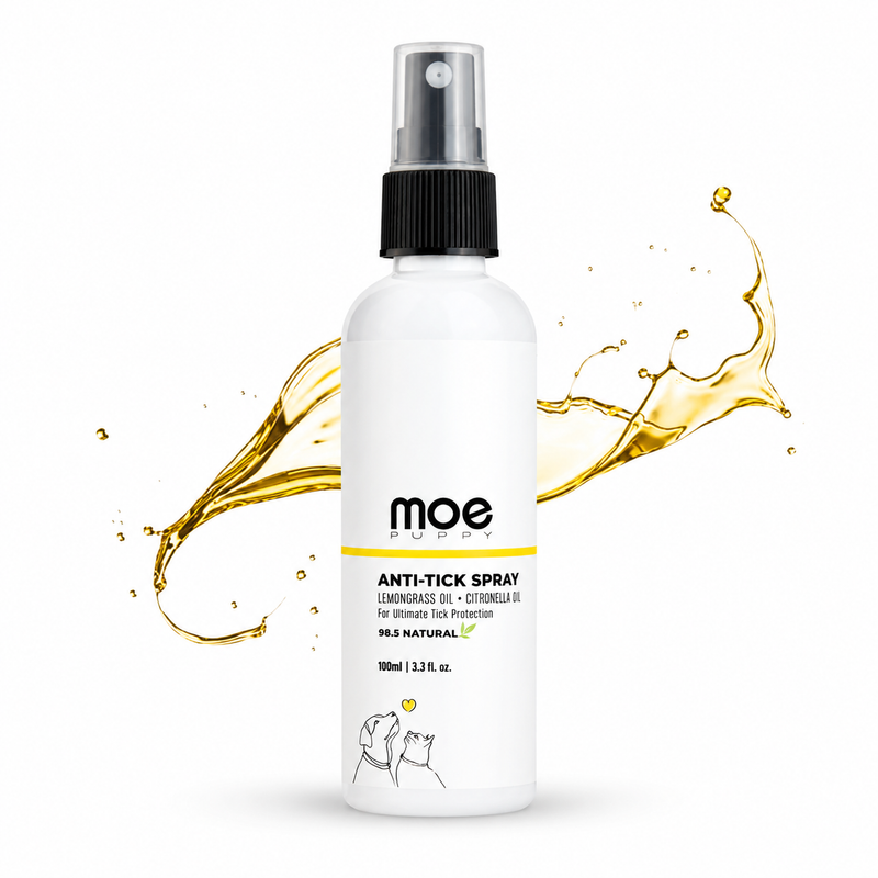 Moe Puppy Natural Anti-Tick Spray for Dogs & Cats – Flea Protection
