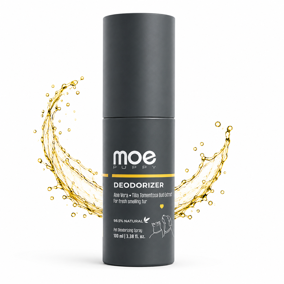 Moe Puppy Natural Pet Deodorizer Spray for Dogs & Cats – Odour Control
