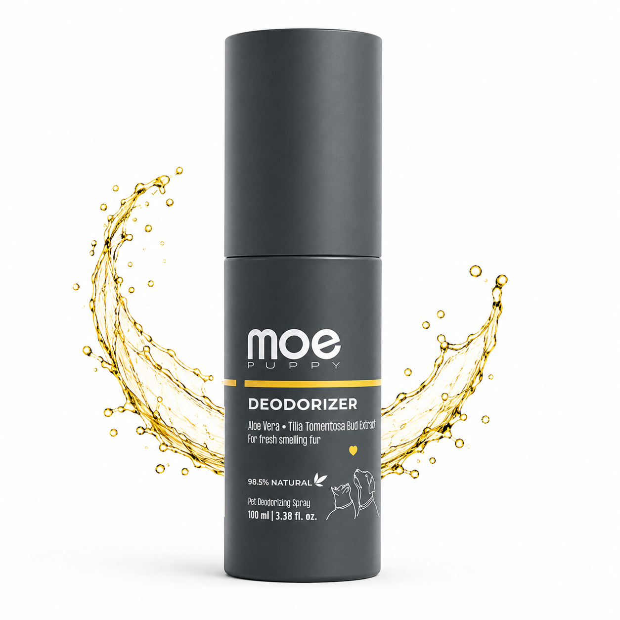 Moe Puppy Natural Pet Deodorizer Spray for Dogs & Cats – Odour Control