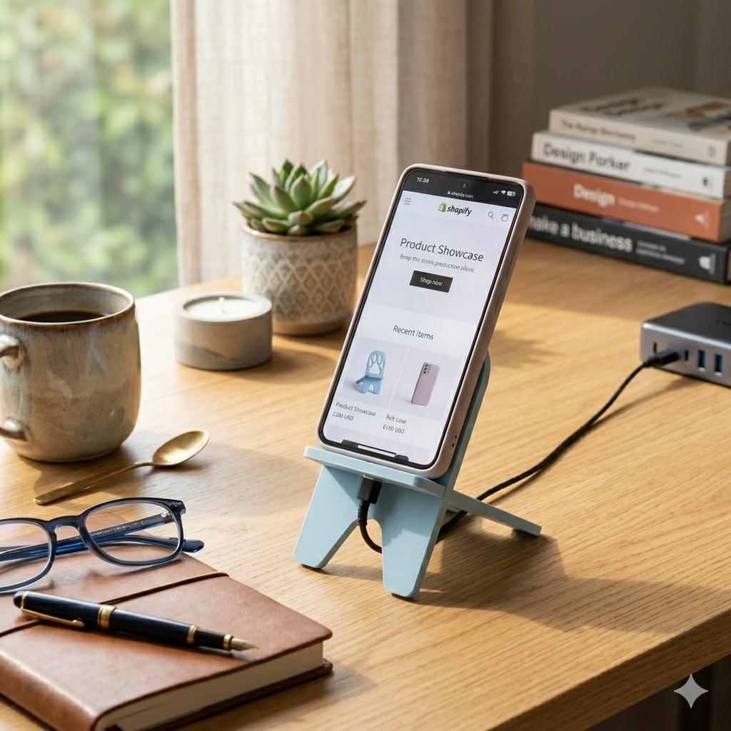 Paw design mobile stand with charging hole
