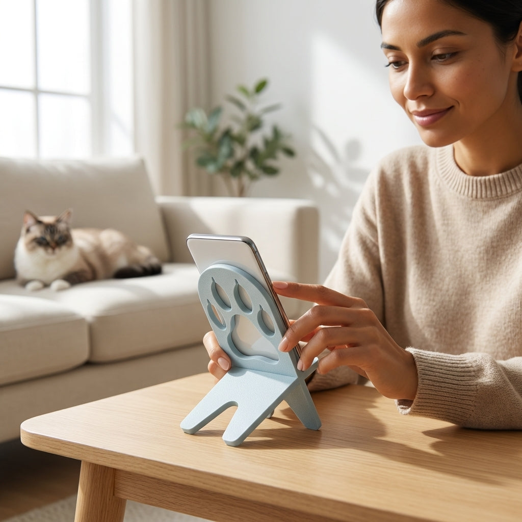 Paw design mobile stand with charging hole