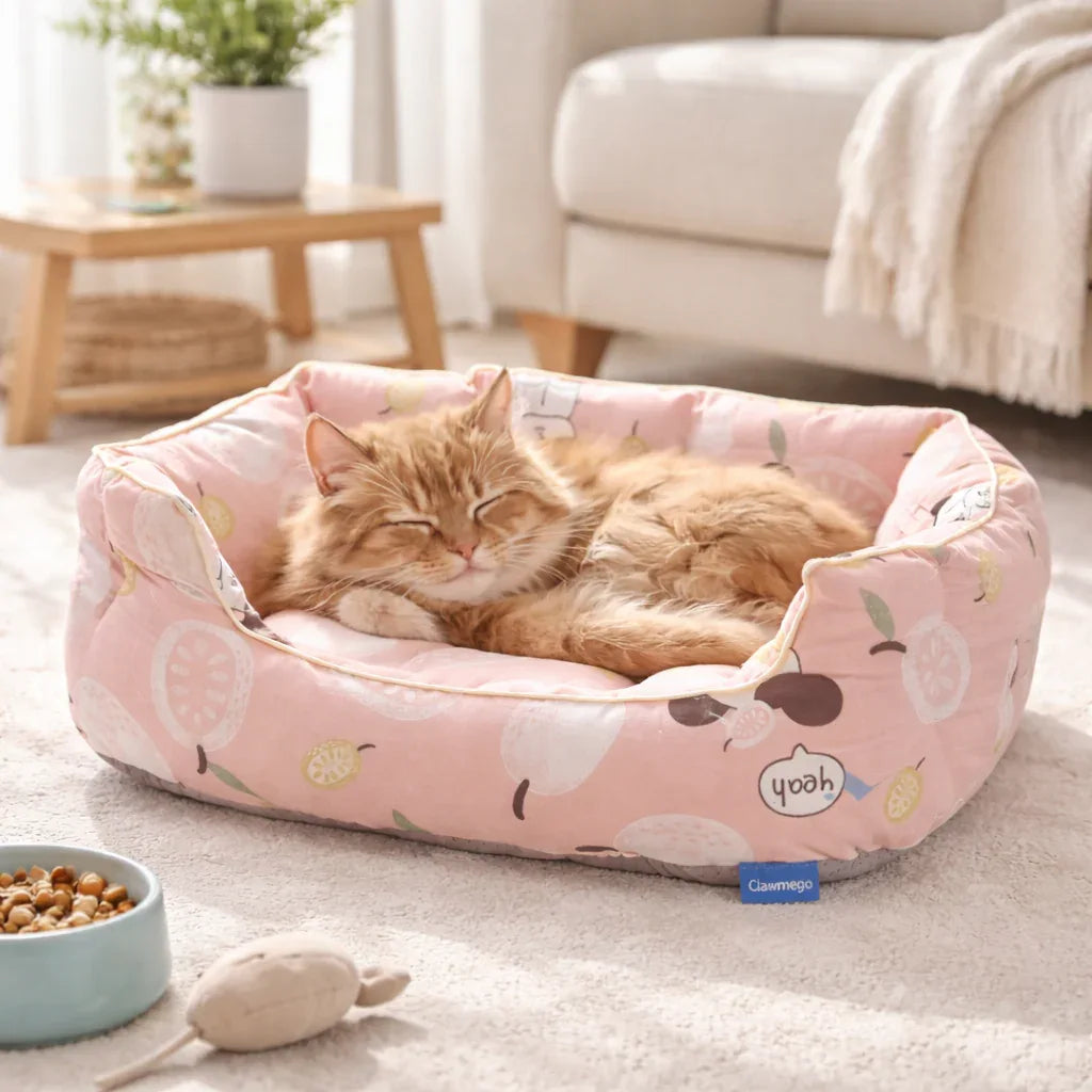 Ultra Soft Dog & Cat Bed – Plush Comfort & Washable - Clawmego