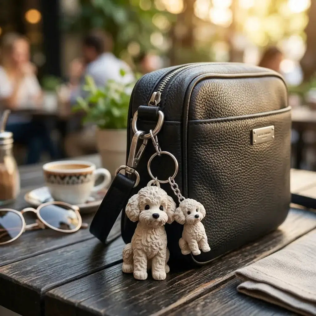 Poodle_figurine_keychain_Lifestyle View 2