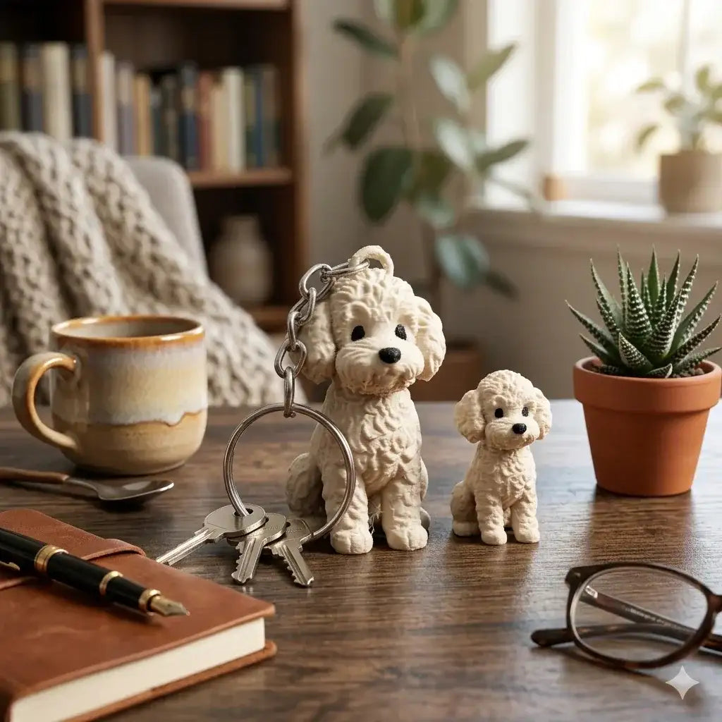 Poodle_figurine_keychain_Lifestyle View 3